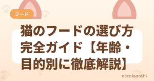 猫のフードの選び方完全ガイド【年齢・目的別に徹底解説】