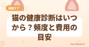 猫の健康診断はいつから？頻度と費用の目安