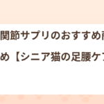 猫の関節サプリのおすすめ商品まとめ【シニア猫の足腰ケアに】