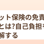ペット保険の免責金額とは?自己負担を理解する