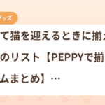 初めて猫を迎えるときに揃えたいものリスト【PEPPYで揃うアイテムまとめ】